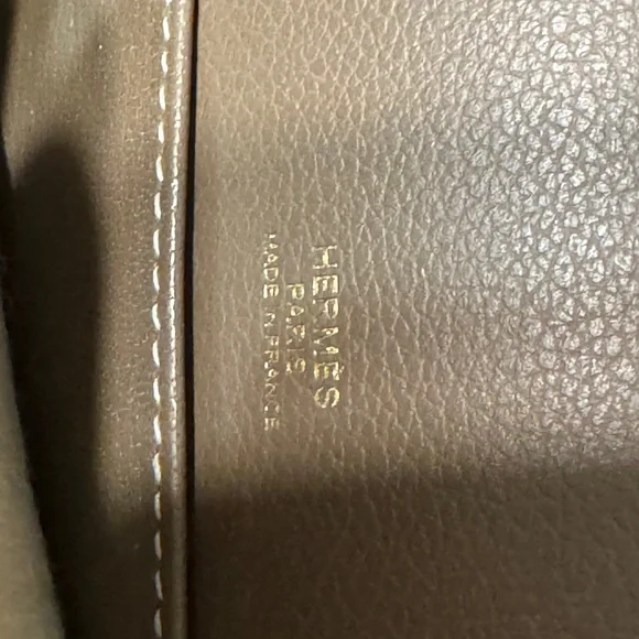 SOLD HERMES Taupe Evercolor leather Mini Roulis 18 Shoulder Bag - Picture 7 of 9
